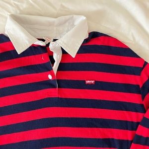 LEVI’S - [S] Collared Striped Rugby Top
